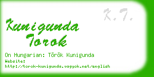 kunigunda torok business card